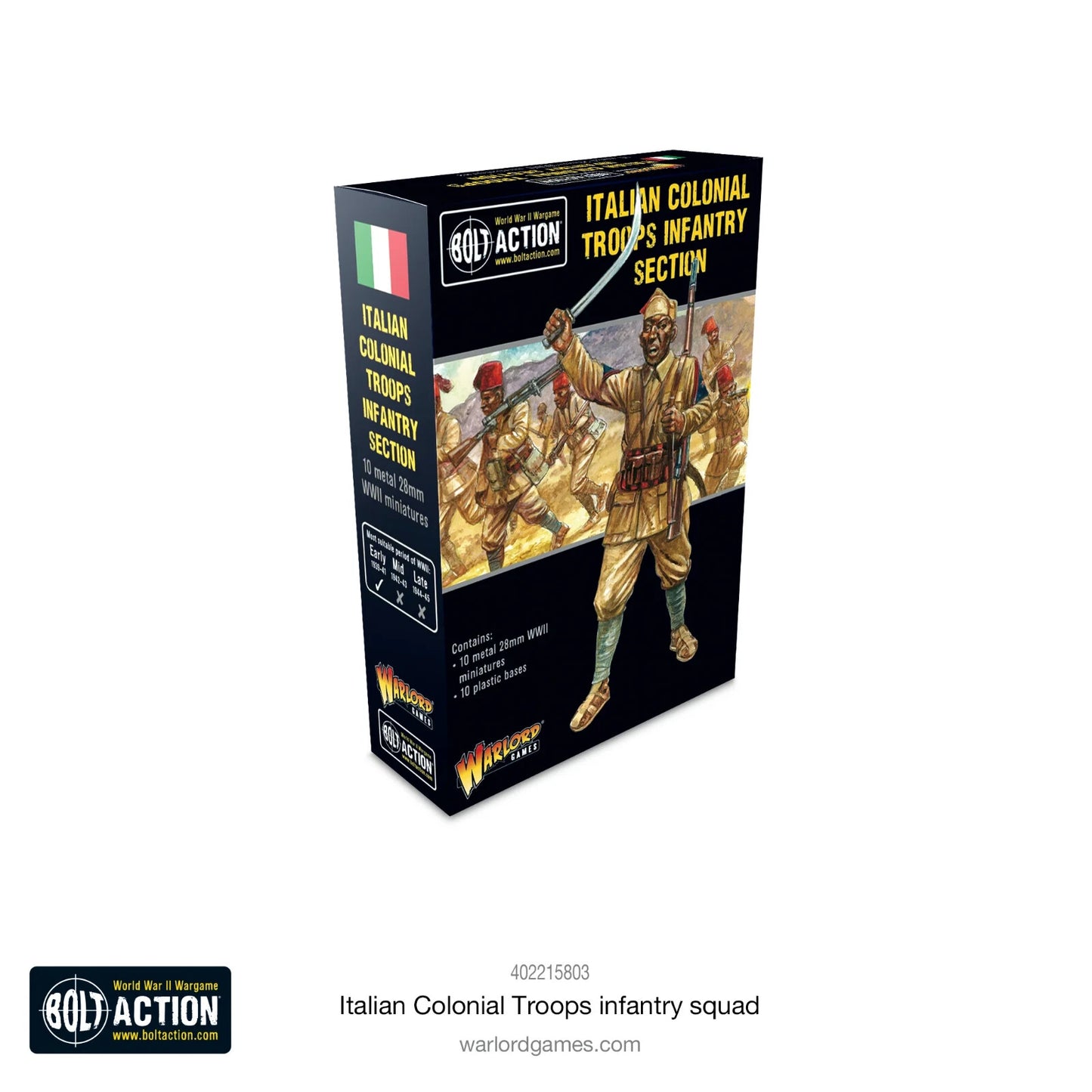 Italian Colonial Infantry Troops Section - Warlord Games Bolt Action Miniatures