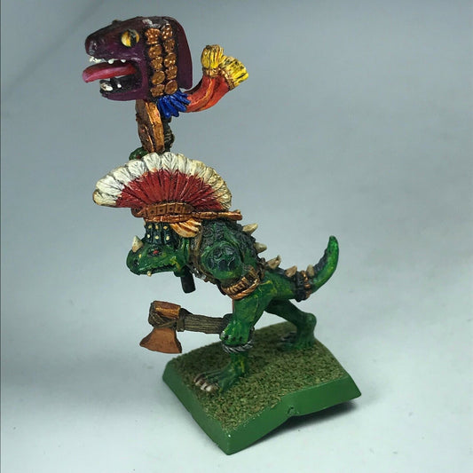 Saurus Command Standard Bearer Lizardmen - Painted - Warhammer Fantasy X8502