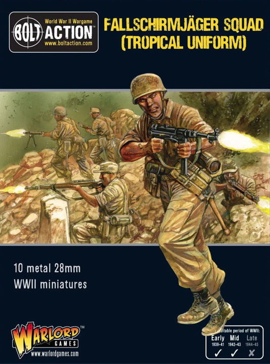 Fallschirmjager Squad (Tropical Uniform) - Warlord Games Bolt Action Miniatures