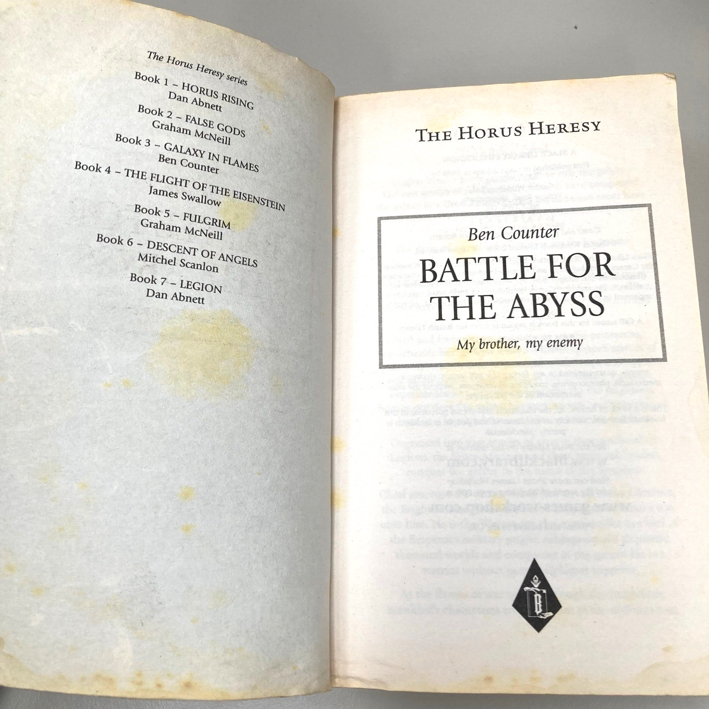 Battle For The Abyss - Ben Counter - Paperback 2008 Black Library M353