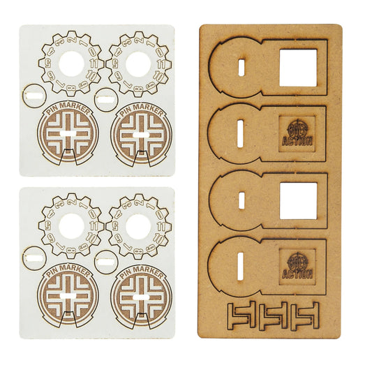 German Unit Pin Markers (MDF) - Brand New - Warlord Games Bolt Action