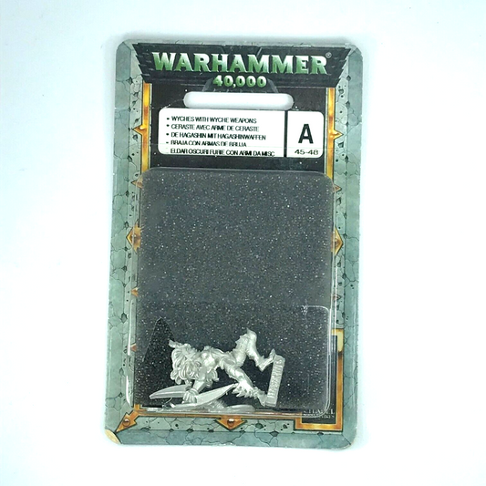 Metal Dark Eldar Wych Wyche with Weapon - Damaged Blister - Warhammer 40K C1253