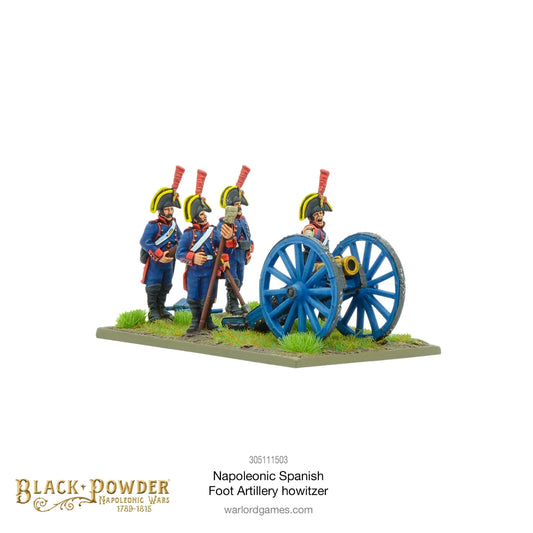 Napoleonic Spanish Foot Artillery with Howitzer - Warlord Games Black Powder