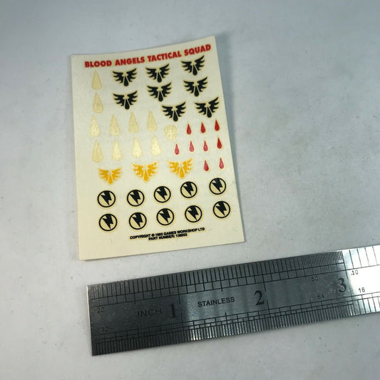 Blood Angels Tactical Squad Transfer Sheet - Warhammer 40K T26