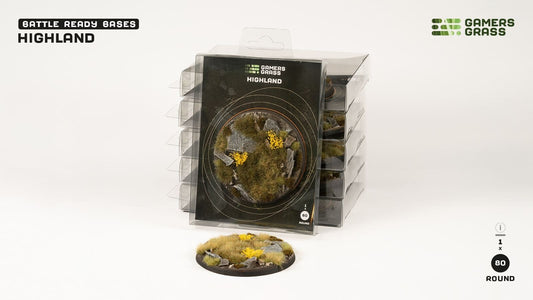 Highland Battle Ready Base - 80mm Round - Brand New - Gamers Grass