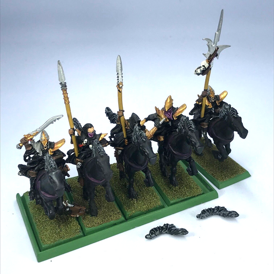 Dark Elves Dark Rider Regiment & Tray - Games Workshop Warhammer Fantasy Painted