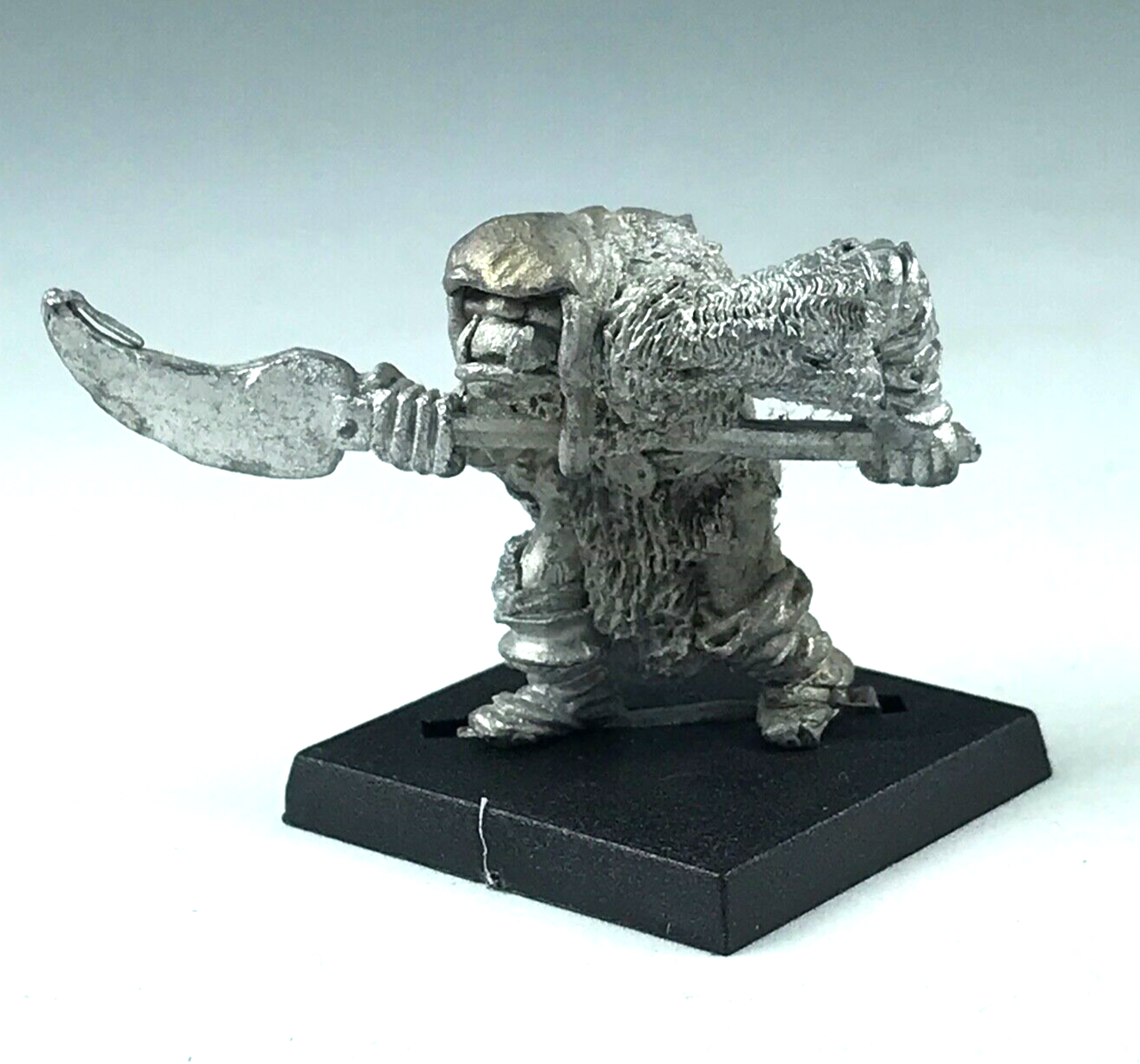 Classic Metal Armoured Black Orc with Halberd - Warhammer Citadel X166