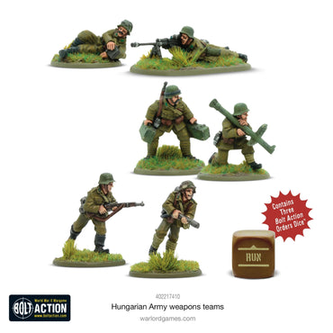 Hungarian Army Weapons Teams - Brand New - Warlord Games Bolt Action Miniatures
