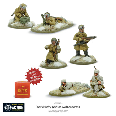 Soviet Army Weapons Teams (Winter) - Warlord Games Bolt Action Miniatures