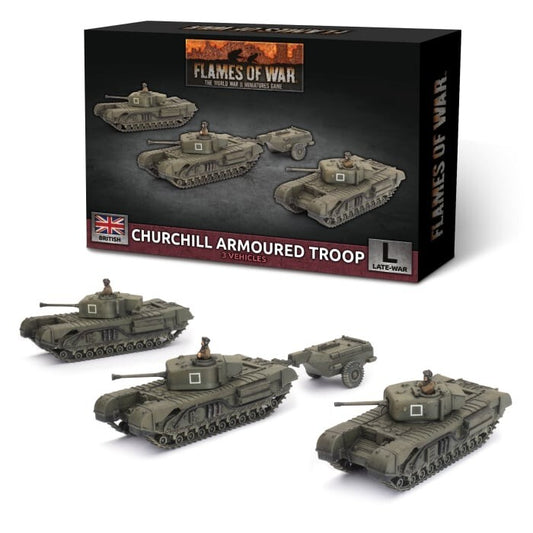 British Churchill Armoured Troop - Late-War - Brand New - Flames of War