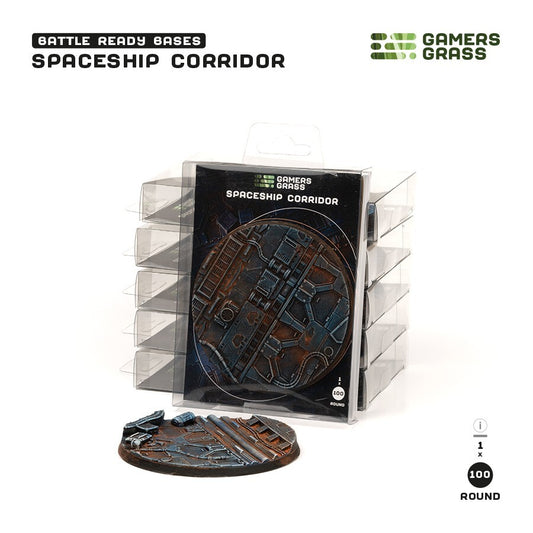 Spaceship Corridor Battle Ready Base - 100mm Round - Brand New - Gamers Grass