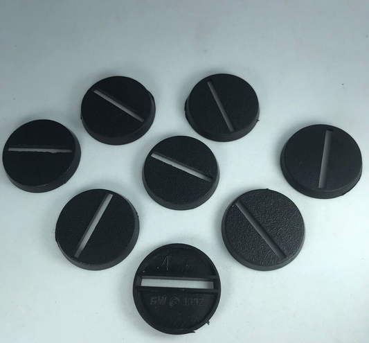 X8 Original GW 1992 25mm Bases Slotta - Warhammer 40K / Lord of the Rings X4146