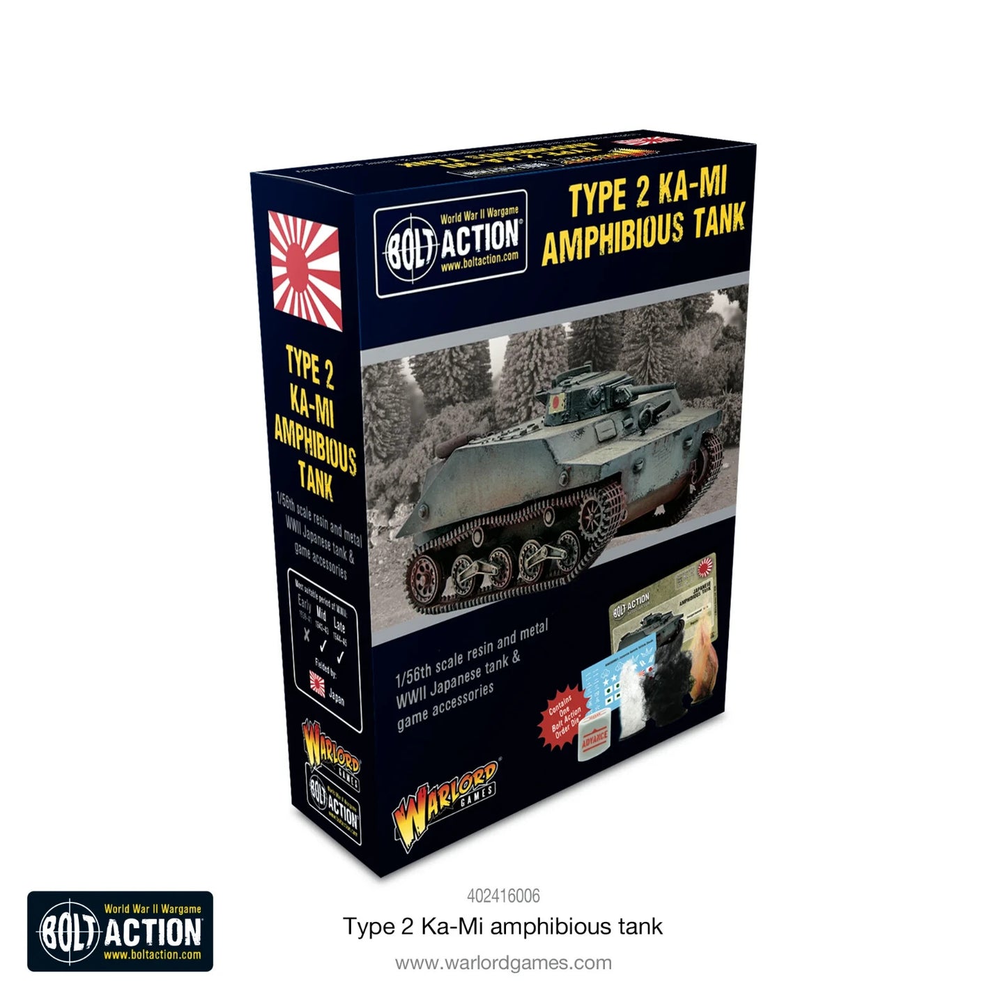 Japanese Type 2 KA-MI Amphibious Tank - Warlord Games Bolt Action Miniatures