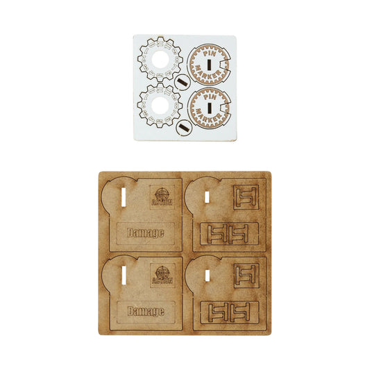 German Vehicle Pin Markers (MDF) - Brand New - Warlord Games Bolt Action