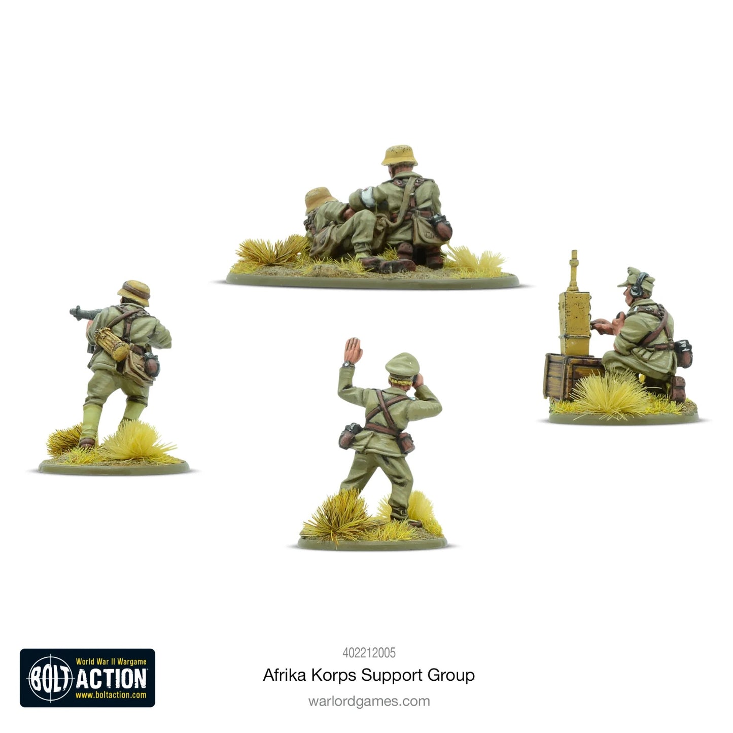 Afrika Korps Support Group - Brand New - Warlord Games Bolt Action Miniatures