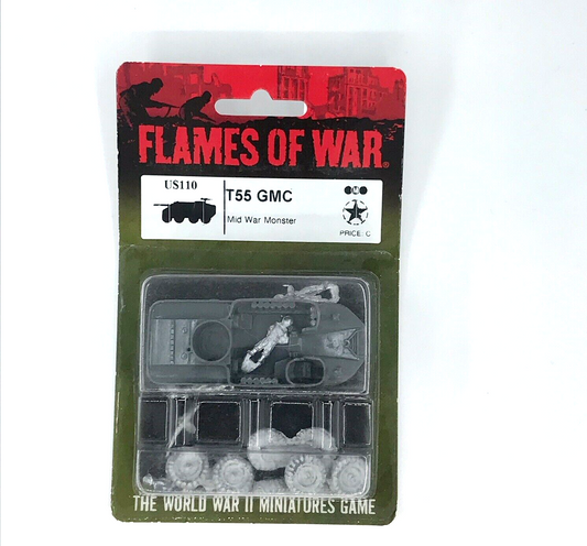 USA T55 GMC Mid War Monster - Unpainted - Sealed Blister - Flames of War C1044