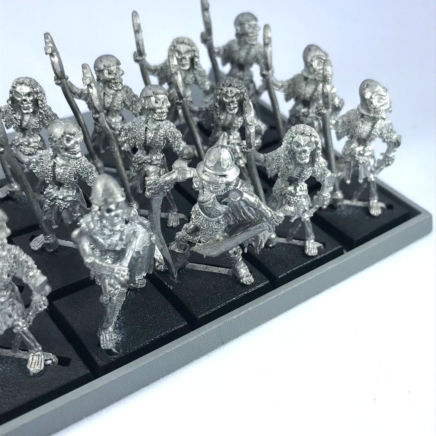 Classic Undead Skeleton Nightmare Legion Spearmen with Tray - Warhammer Fantasy