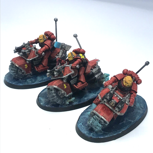 Blood Angels Attack Bike Squad Space Marines - Painted - Warhammer 40K C2573