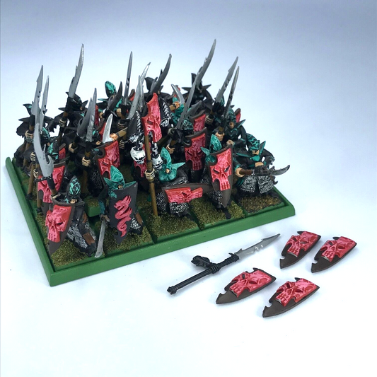 Dark Elves Spearmen Regiment & Movement Tray - Warhammer Fantasy Painted