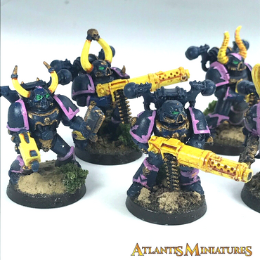 Chaos Space Marines Kitbash Heavy Weapon Squad Painted - Warhammer 40K C1875