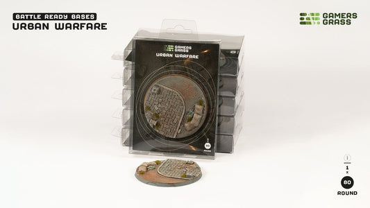 Urban Warfare Battle Ready Base - 80mm Round - Brand New - Gamers Grass