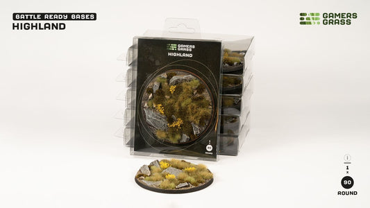 Highland Battle Ready Base - 90mm Round - Brand New -  - Gamers Grass