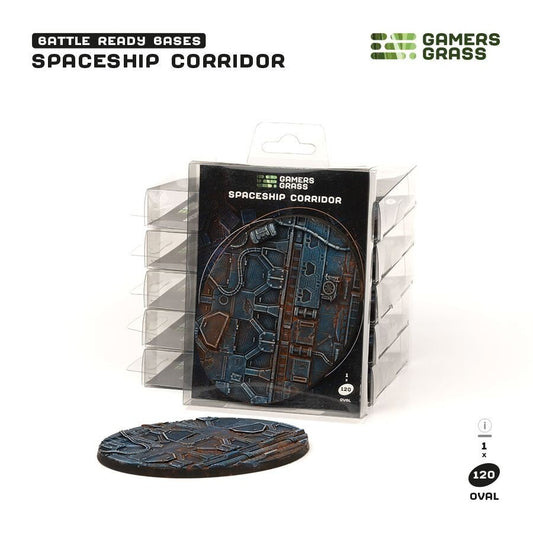 Spaceship Corridor Battle Ready Base - 120mm Oval - Brand New - Gamers Grass