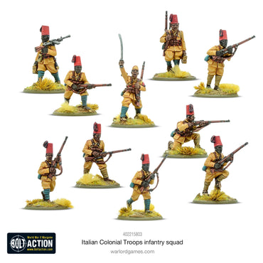 Italian Colonial Infantry Troops Section - Warlord Games Bolt Action Miniatures