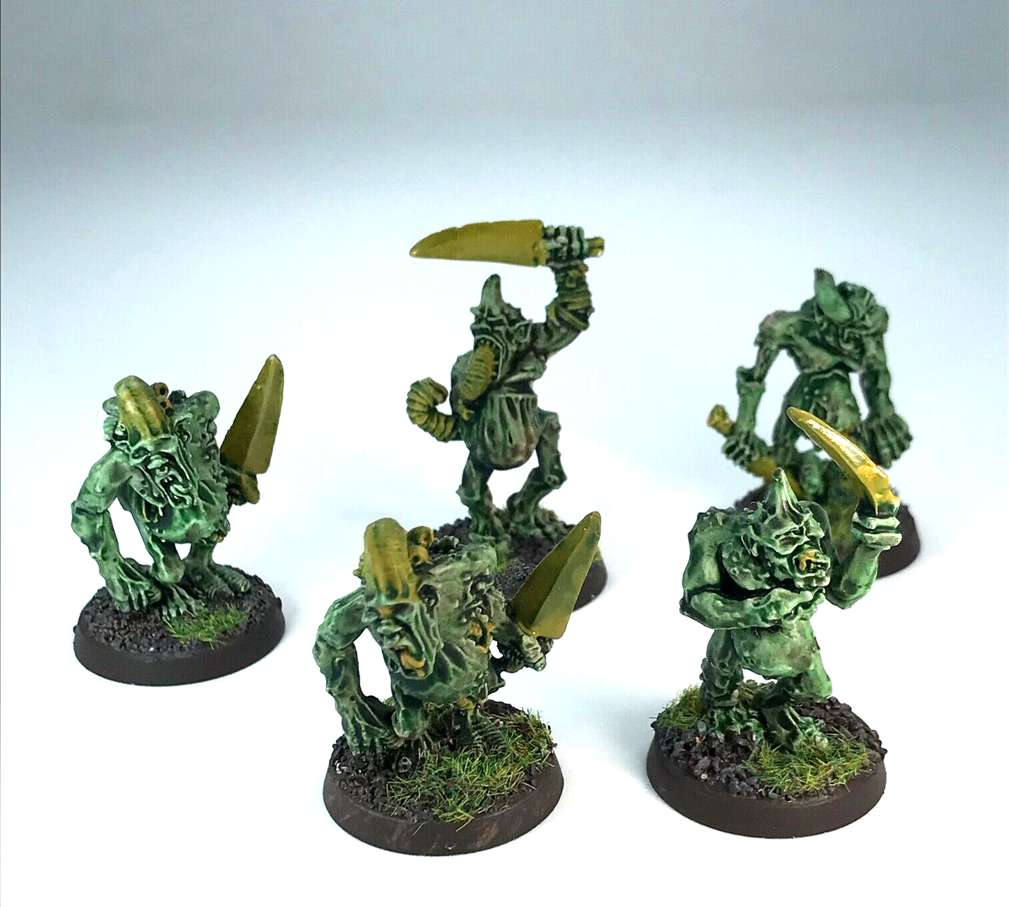 Chaos Nurgle Plague Bearer Squad - Painted - Warhammer Fantasy Metal C1864