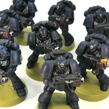 Classic Space Marine Squad - some metal - Painted - Warhammer 40K C2273