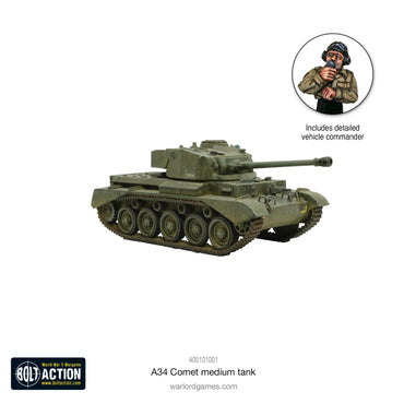A34 Comet Medium Tank - Brand New - Warlord Games Bolt Action Miniatures