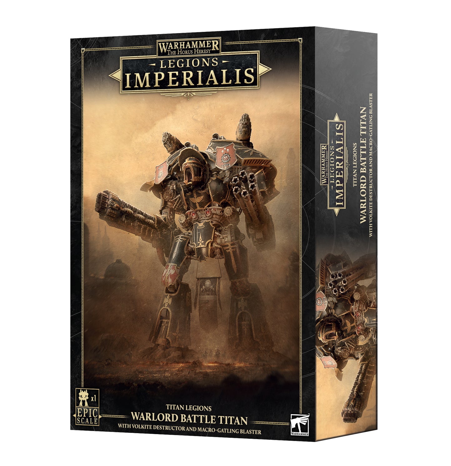 Pre Order: Warlord Titan With Volkite Destructor And Macro Gatling Blaster - Legions Imperialis - Games Workshop - Brand New