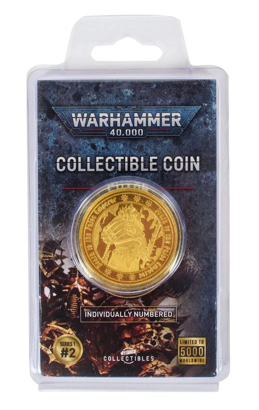 Pre Order: Warhammer 40,000: Chaos Collectible Coin - Warhammer Merchandise - Brand New