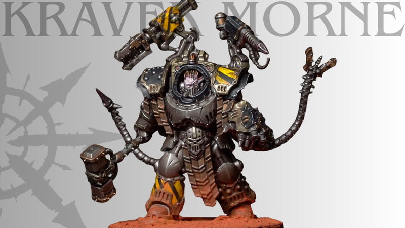 How to Paint Kravek Morne, Iron Warriors Warsmith | Grimdark Red Glow Tutorial