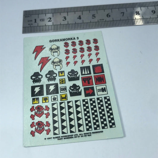 Classic Space Ork Gorkamorka Transfer Sheet - Warhammer 40K T237