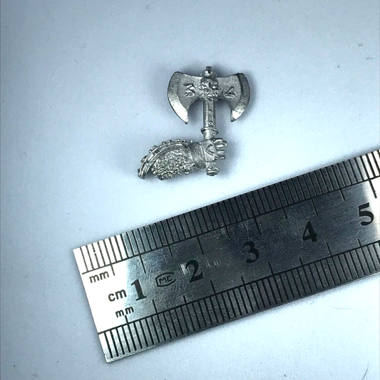 Classic Metal Dwarf Lord Axe Arm Part Spare - Warhammer Citadel Fantasy X12238