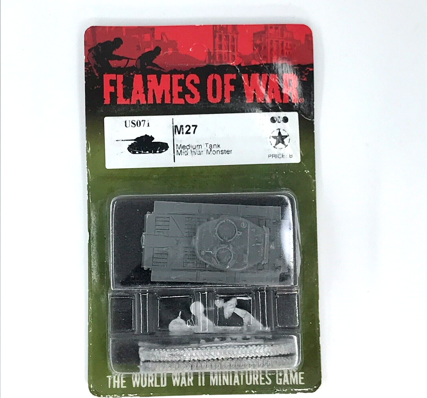 WW2 Allied USA M27 Medium Tank Blister - Flames of War C1481