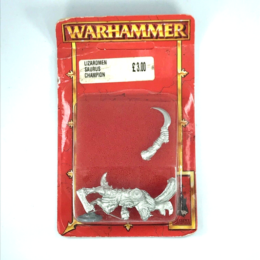 Metal Classic Lizardmen Saurus Champion Blister - Warhammer Fantasy C1177