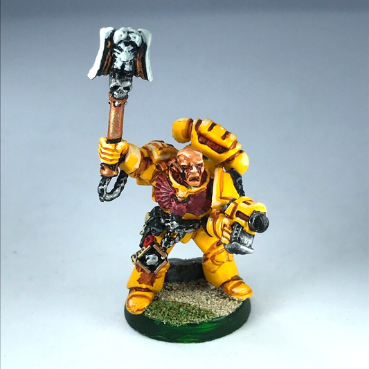 Metal Classic Imperial Fist Chaplain Space Marines Painted - Warhammer 40K X812