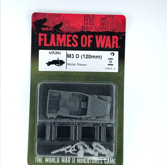 Israel M3 D 120mm Mortar Halftrack - Blister - Unpainted - Flames of War C361