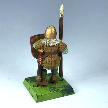 Metal Classic Bretonnian Men At Arms Spearman - Painted Warhammer Fantasy X11392