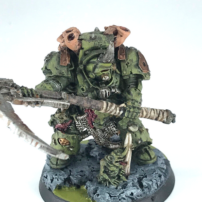 Typhus Herald of the Plague Death Guard Chaos - Painted - Warhammer 40K C4027