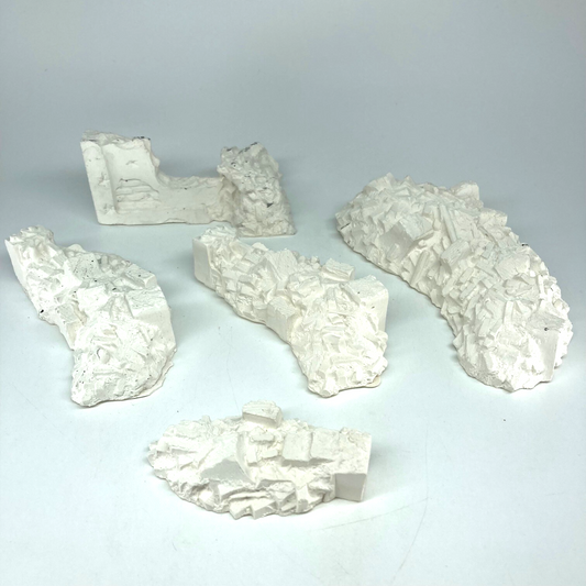 Broken Wall & Rubble - Terrain & Accessories - Suitable For Wargaming BOX255