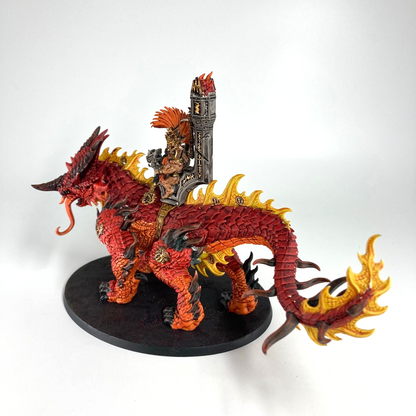 Auric Runefather on Magmadroth Fyreslayers - Warhammer Age of Sigmar Painted (2)
