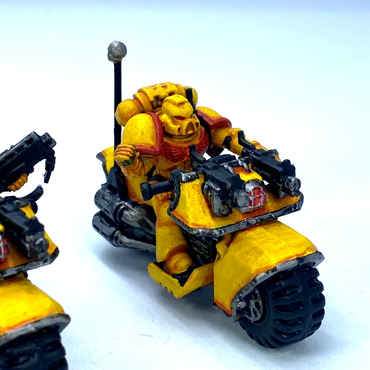 Bike Squad Imperial Fist Space Marine - Painted - Warhammer 40K C3125