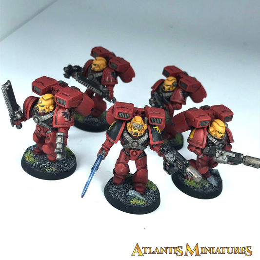 Blood Angel Assault Squad Space Marines - Painted - Warhammer 40K C1953