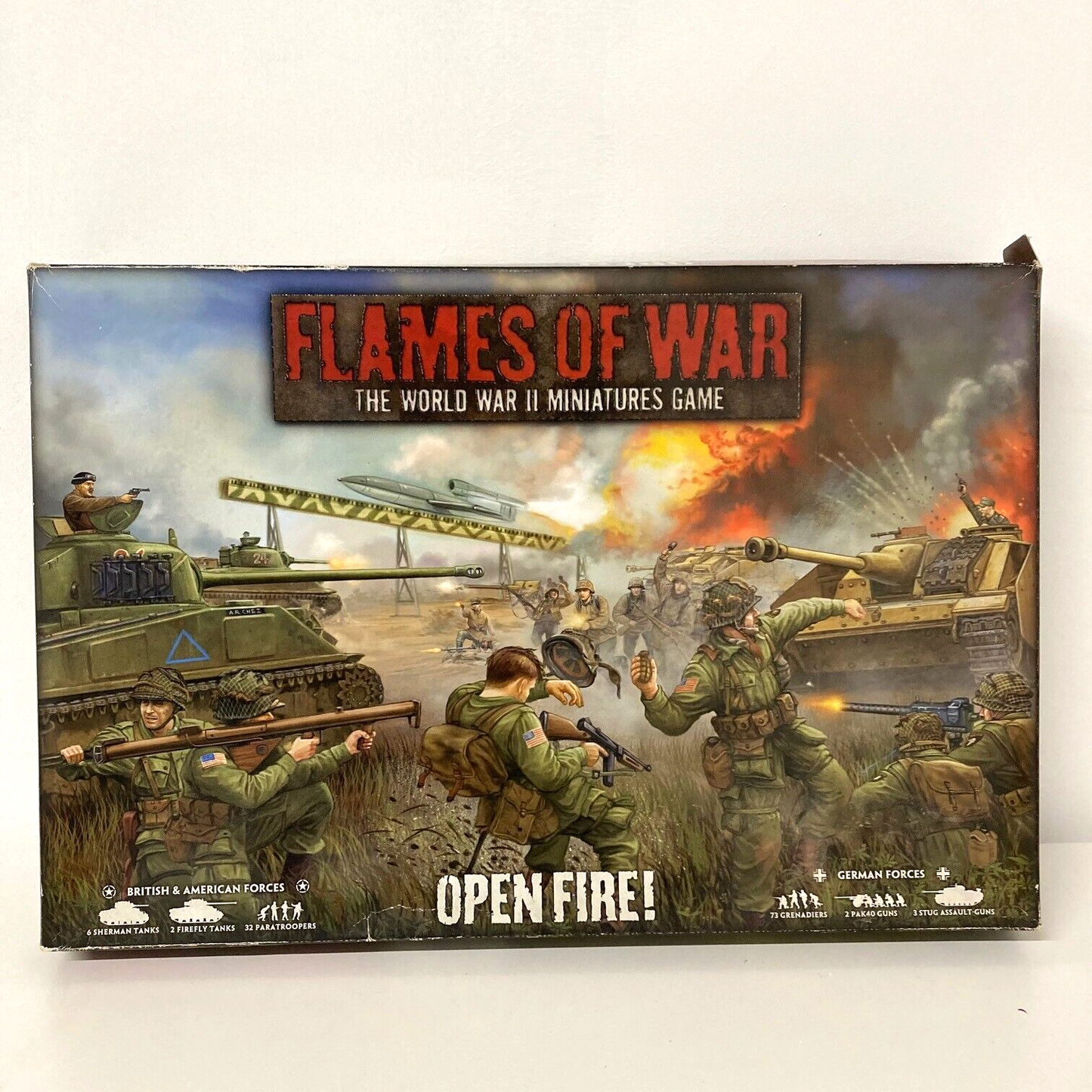 Flames of War - Open Fire Starter Set Axis & Allies - Part Built