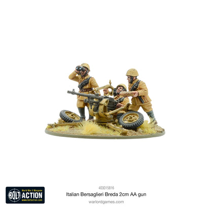 Italian Bersaglieri Breda 2cm AA Gun  - Warlord Games Bolt Action Miniatures
