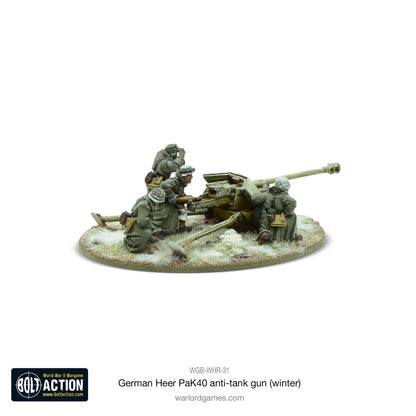 German Heer 75mm PAK 40 (Winter) - Warlord Games Bolt Action Miniatures