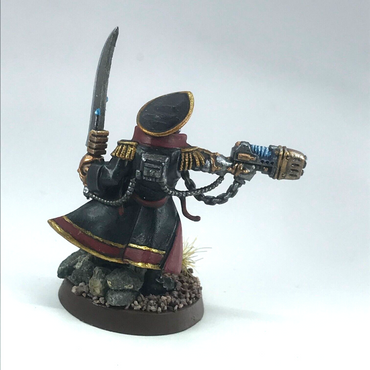 Commissar Imperial Guard Astra Militarum - Painted - Resin - Warhammer 40K X3884